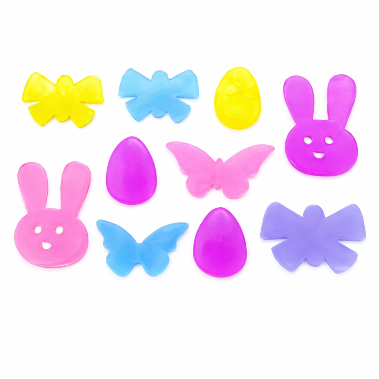 Set of 10 Easter Gel Window Clings Bunny Egg Butterfly Reusable Colorful Gel Decorations for Windows Mirrors Glass Spring Home Party Decor